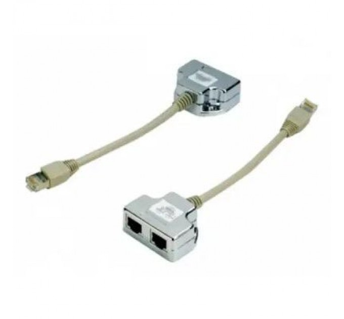 Hypernet Розгалужувач витої пари, UTP, cat.5e, 1*Male/RJ45-2*Femail/RJ45 Hypernet (YT4-U2-U2)