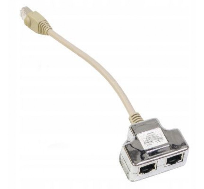 Hypernet Розгалужувач витої пари, UTP, cat.5e, 1*Male/RJ45-2*Femail/RJ45 Hypernet (YT4-U2-U2)