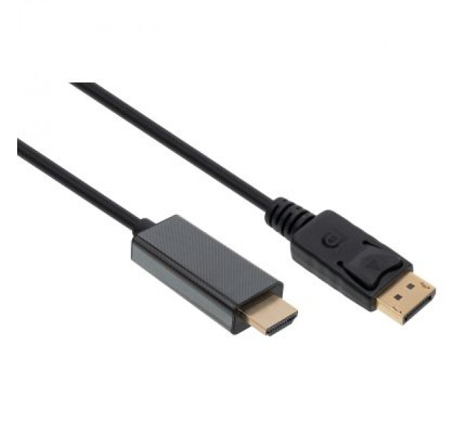 Vinga Кабель мультимедійний Display Port to HDMI 1.8m v1.4/v2.1 4K120/8K60 Vinga (VCPDP14HI211.8)