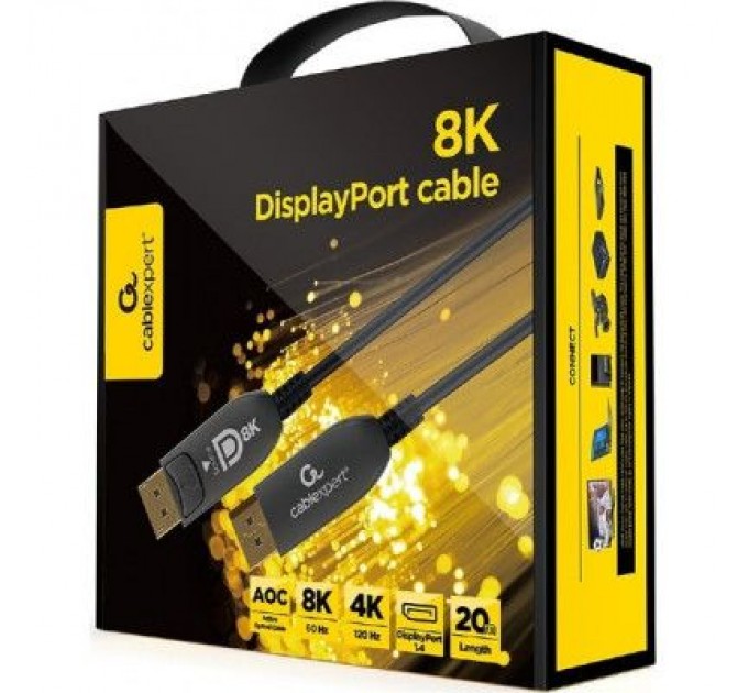 Cablexpert Кабель мультимедійний DisplayPort to DisplayPort 5.0m V.1.4 8K 60Hz/4K 120Hz Optic (AOC) Cablexpert (CC-DP8K-AOC-5M)