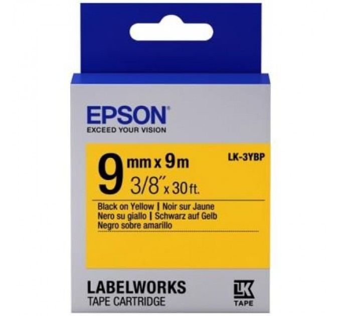 Epson Стрічка для принтера етикеток Epson LK3YBP (C53S653002)