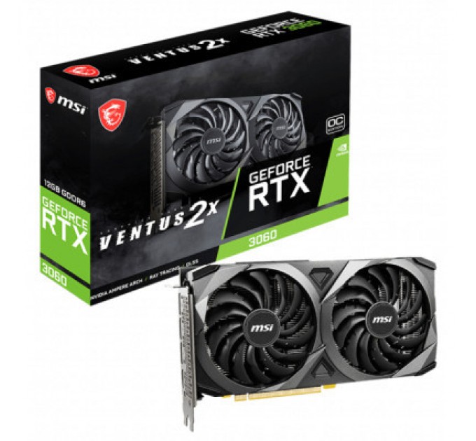MSI Відеокарта MSI GeForce RTX3060 12Gb VENTUS 2X OC (RTX 3060 VENTUS 2X 12G OC)