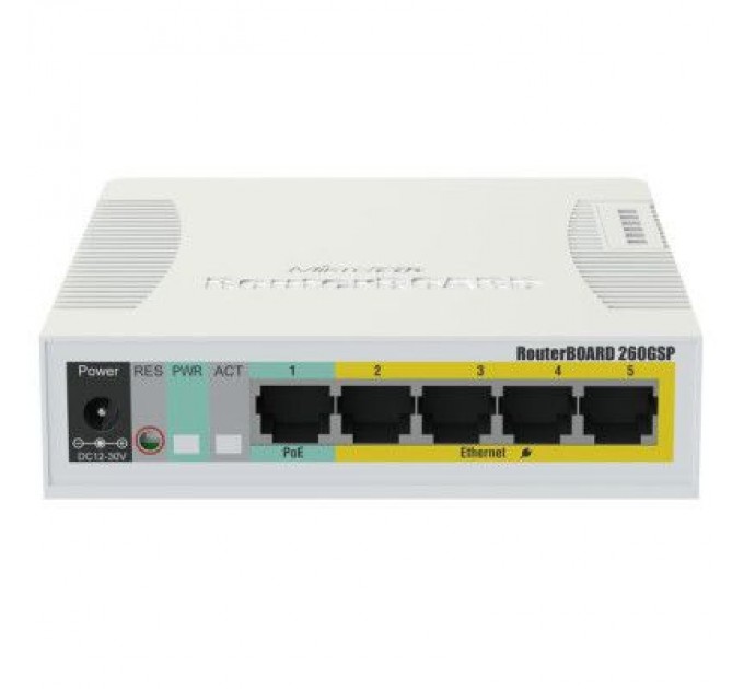Mikrotik Комутатор мережевий Mikrotik RB260GSP (CSS106-1G-4P-1S)
