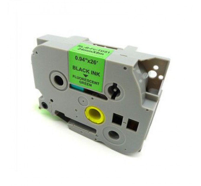 UKRMARK Стрічка для принтера етикеток UKRMARK RL-B-Fc-TD31P-BK/GR, аналог TZED31. флуоресцентна. 12 мм х 5 (900231)