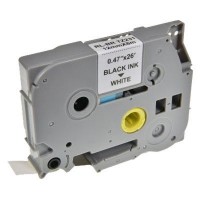 Стрічка для принтера етикеток UKRMARK RL-B-S-T231P-BK/WT, аналог TZES231. підвищеної адгезії 12 мм (900232)