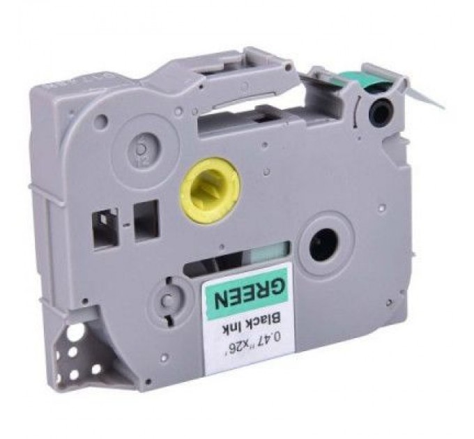 UKRMARK Стрічка для принтера етикеток UKRMARK RL-B-S-T731P-BK/GR, аналог TZES731. підвищеної адгезії 12 мм (900237)