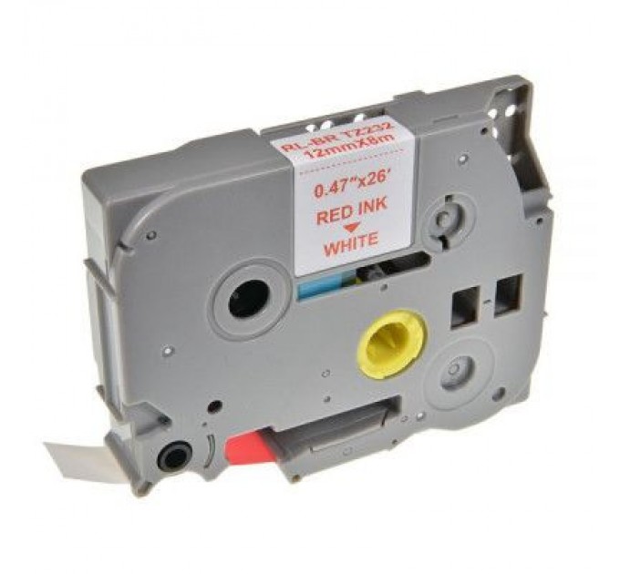 UKRMARK Стрічка для принтера етикеток UKRMARK RL-B-T232P-RE/WT, аналог TZE232. 12 мм х 8 м (900243)