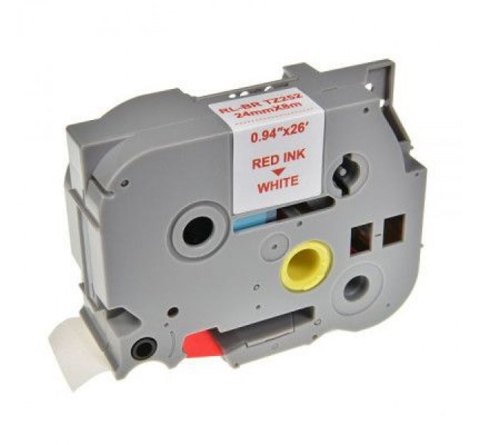 UKRMARK Стрічка для принтера етикеток UKRMARK RL-B-T252P-RE/WT, аналог TZE252. 24 мм х 8 м (900246)