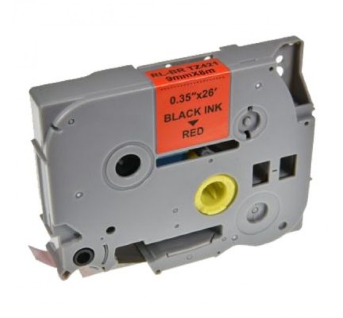 UKRMARK Стрічка для принтера етикеток UKRMARK RL-B-T421P-BK/RE, аналог TZE421. 9 мм х 8 м (900247)