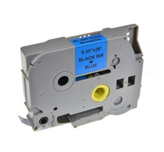 UKRMARK Стрічка для принтера етикеток UKRMARK RL-B-T521P-BK/BL, аналог TZE521. 9 мм х 8 м (900250)