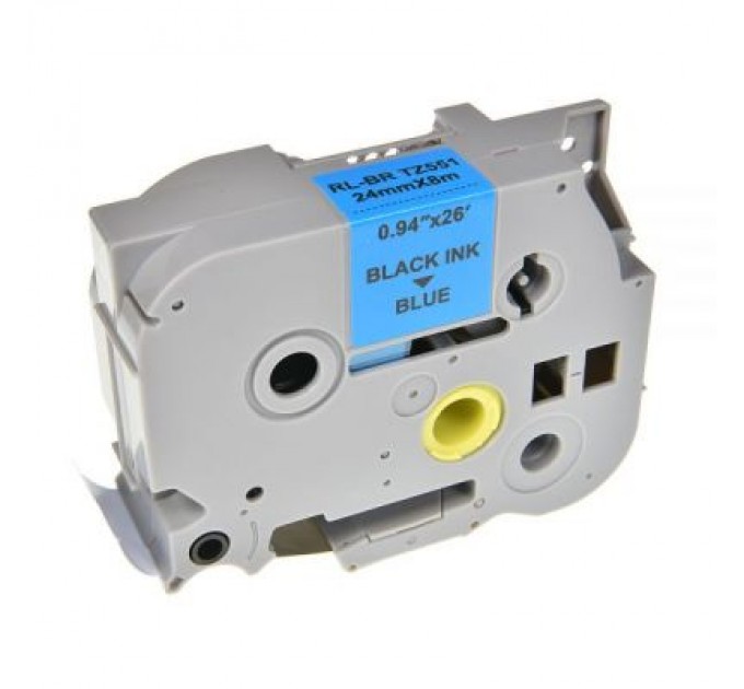UKRMARK Стрічка для принтера етикеток UKRMARK RL-B-T551P-BK/BL, аналог TZE551. 24 мм х 8 м (900252)