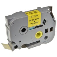 Стрічка для принтера етикеток UKRMARK RL-B-T641P-BK/YE, аналог TZE641. 18 мм х 8 м (900255)