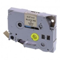 Стрічка для принтера етикеток UKRMARK RL-B-T831P-BK/GO, аналог TZE831. 12 мм х 8 м (900257)