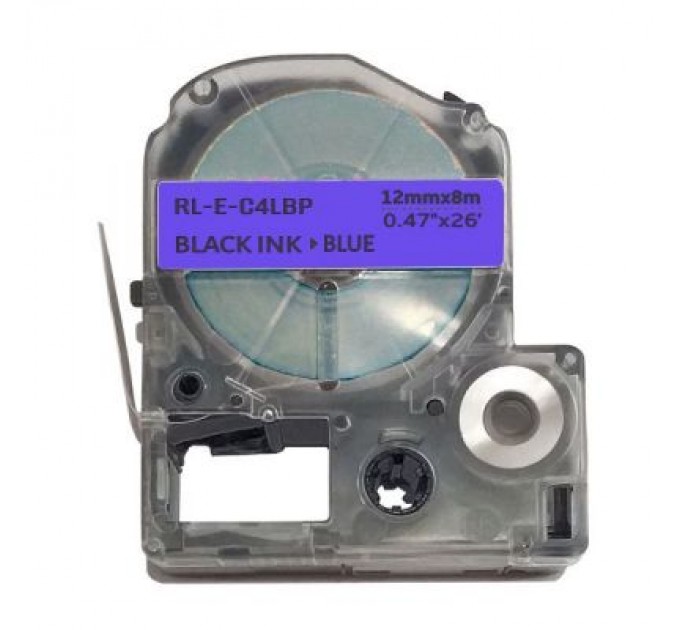 UKRMARK Стрічка для принтера етикеток UKRMARK RL-E-C4LBP-BK/BL, аналог LC4LBP. 12 мм х 8 м (900262)