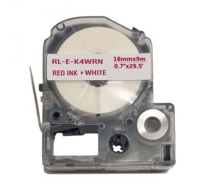 UKRMARK Стрічка для принтера етикеток UKRMARK RL-E-K4WRN-RE/WT, аналог LK4WRN. 12 мм х 9 м (900274)