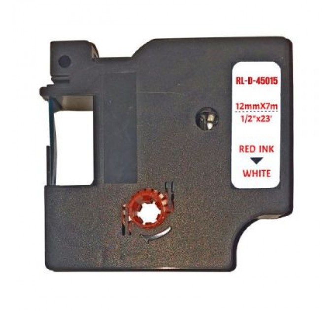 UKRMARK Стрічка для принтера етикеток UKRMARK RL-D-45015P-RE/WT, аналог DYMO S0720550, 12мм х 7м. (900296)