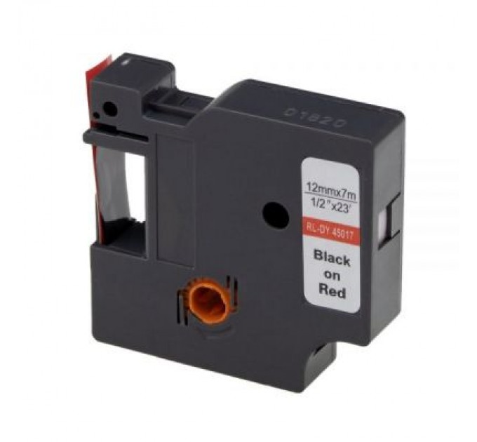 UKRMARK Стрічка для принтера етикеток UKRMARK RL-D-45017P-BK/RE, аналог DYMO S0720570, 12мм х 7м. (900298)
