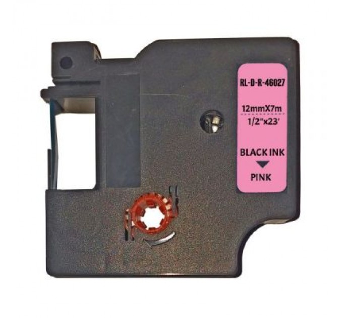 UKRMARK Стрічка для принтера етикеток UKRMARK RL-D-R-46027-BK/PK шовкова стрічка. для DYMO серії D1. 12мм (900310)