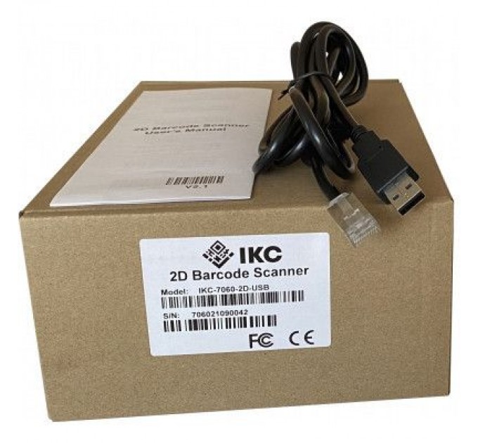 ІКС Сканер штрих-коду ІКС ІКС-7060/2D USB, BLACK (IKC-7060-2D-USB)