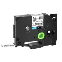 Стрічка для принтера етикеток UKRMARK трубка термозбіжна сумісна з HSe-211, 5,8мм х 1,5м, black on white (900381)