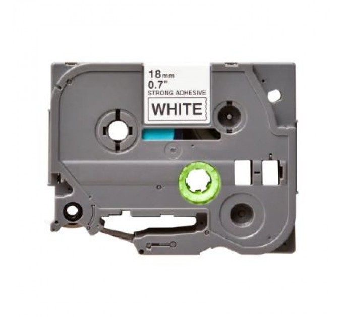 UKRMARK Стрічка для принтера етикеток UKRMARK B-S-T241P-BK/WT, сумісна з TZES241, 18мм х 8м. black on white (900607)