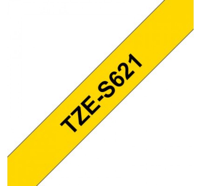 UKRMARK Стрічка для принтера етикеток UKRMARK B-S-T621P-BK/YE, сумісна з TZES621, 9мм х 8м. black on yellow (900606)