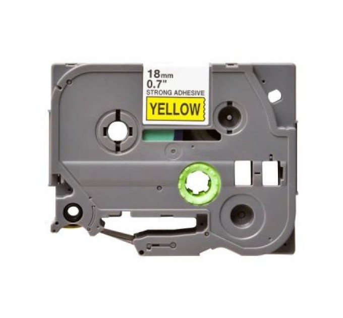 UKRMARK Стрічка для принтера етикеток UKRMARK B-S-T641P-BK/YE, сумісна з TZES641, 18мм х 8м. black on yellow (900608)