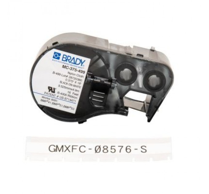 Brady Стрічка для принтера етикеток Brady MC-375-499, безперервна стрічка 9,53 мм х 4.88 м. (MC-375-499)