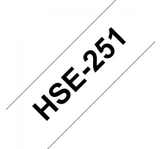 UKRMARK Стрічка для принтера етикеток UKRMARK B-HS251, термоусадочная трубка 23,6мм х 1,5м, black on white, совместимая с HSe251 (900533)