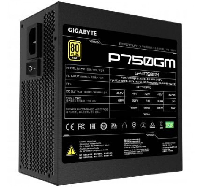 GIGABYTE Блок живлення GIGABYTE 750W (GP-P750GM)