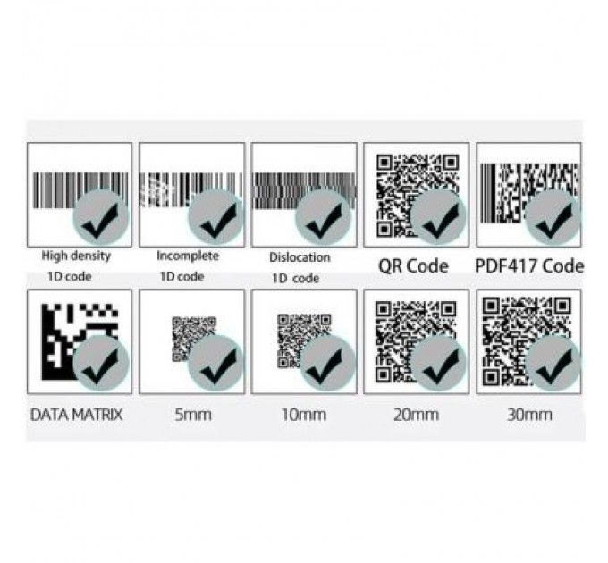 UKRMARK Сканер штрих-коду UKRMARK EV-B208 2D, Bluetooth, USB (900503)