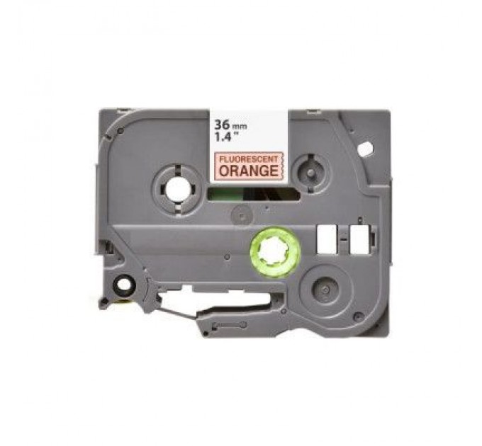 UKRMARK Стрічка для принтера етикеток UKRMARK B-Fc-TB61P-BK/OR, аналог TZeB61, флуорисцентна, 36мм х 8м, black on orange (900539)