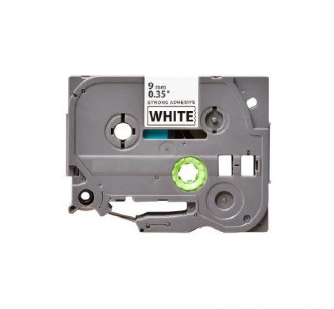 UKRMARK Стрічка для принтера етикеток UKRMARK B-S-T221P, надклейка, 9мм х 8м, black on white, аналог TZeS221 (900605)