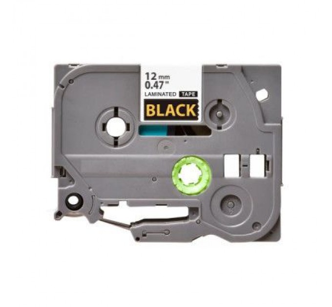 UKRMARK Стрічка для принтера етикеток UKRMARK B-T334P, ламінована, 12мм х 8м, gold on black, аналог TZe334 (900556)