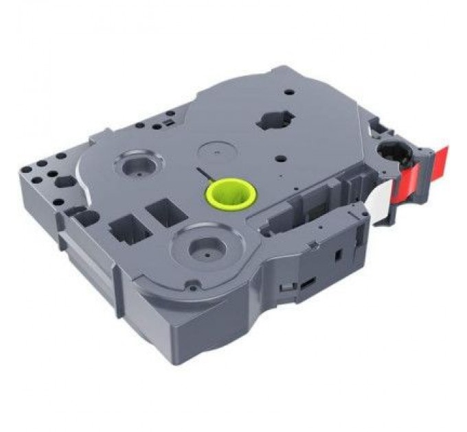 UKRMARK Стрічка для принтера етикеток UKRMARK B-T425P, ламінована, 9мм х 8м, white on red, аналог TZe425 (900555)