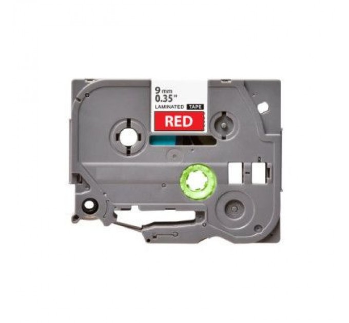 UKRMARK Стрічка для принтера етикеток UKRMARK B-T425P, ламінована, 9мм х 8м, white on red, аналог TZe425 (900555)