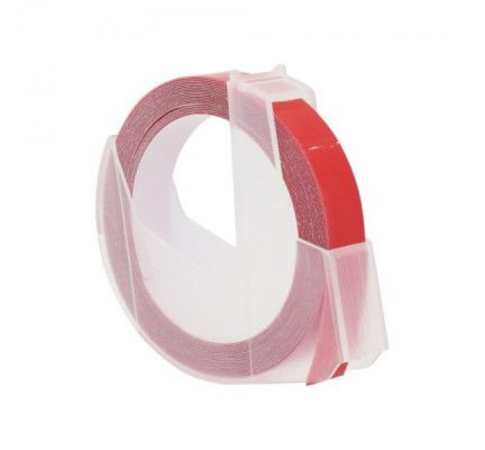 UKRMARK Стрічка для принтера етикеток UKRMARK D-520102-RE, 9 мм х 3 м, червона, аналог DYMO 520102 / S0898150 (900858)