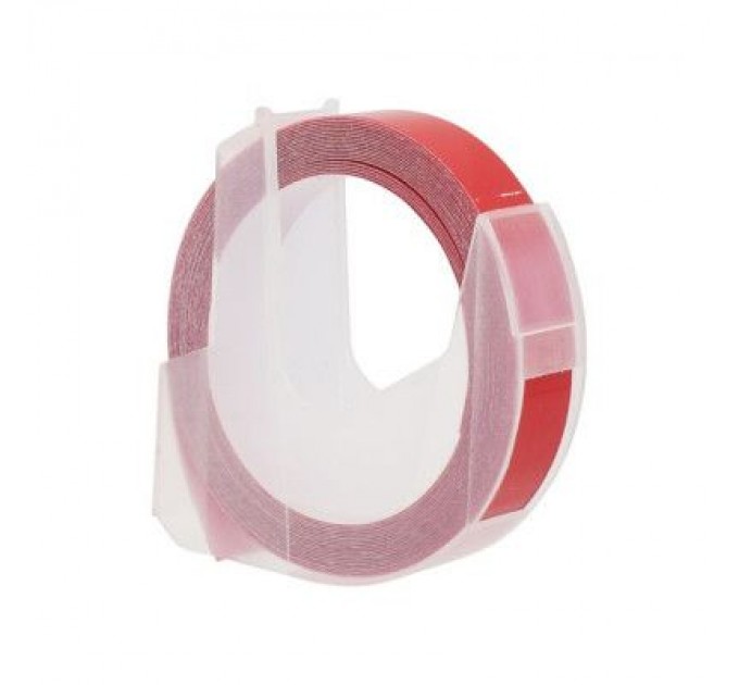 UKRMARK Стрічка для принтера етикеток UKRMARK D-520102-RE, 9 мм х 3 м, червона, аналог DYMO 520102 / S0898150 (900858)