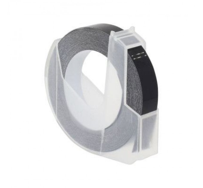 UKRMARK Стрічка для принтера етикеток UKRMARK D-520109-BK, 9 мм х 3 м, чорна, аналог DYMO 520109 / S0898130 (900859)