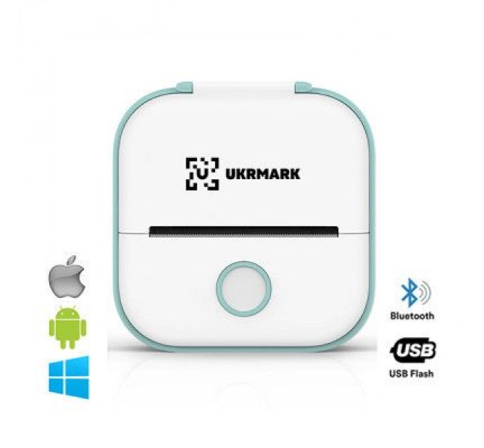 UKRMARK Принтер чеків UKRMARK P02GN Bluetooth, біло-зелений (900912)