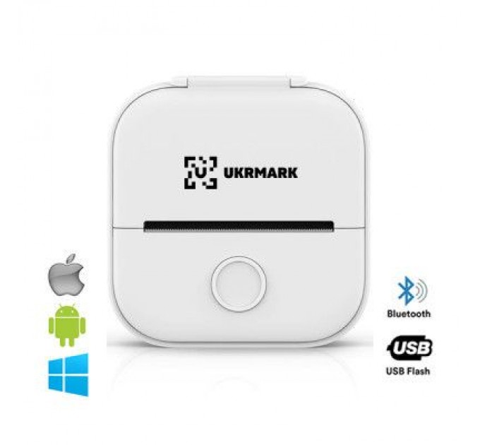 UKRMARK Принтер чеків UKRMARK P02WT Bluetooth, білий (900887)