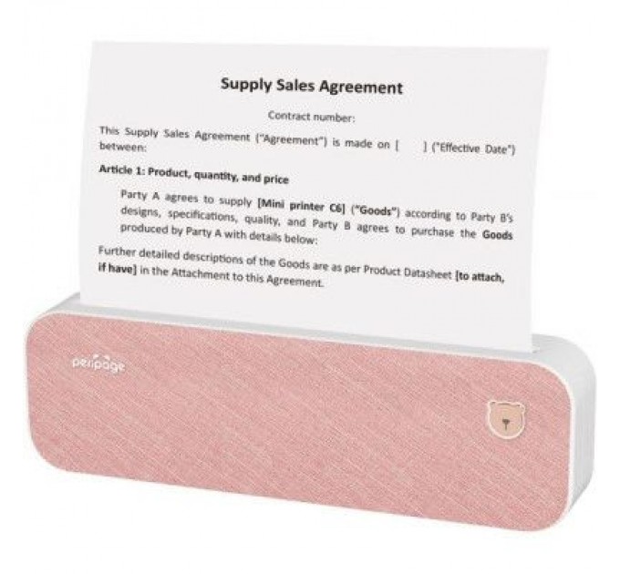 UKRMARK Принтер чеків UKRMARK A40PK А4, Bluetooth, USB, рожевий (900798)