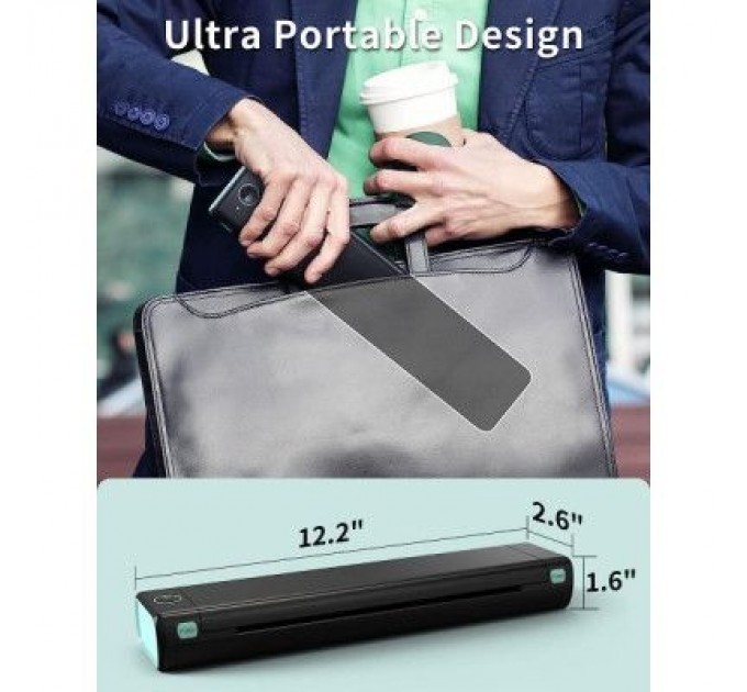 UKRMARK Принтер чеків UKRMARK M08-BK А4, Bluetooth, USB, чорний (900781)