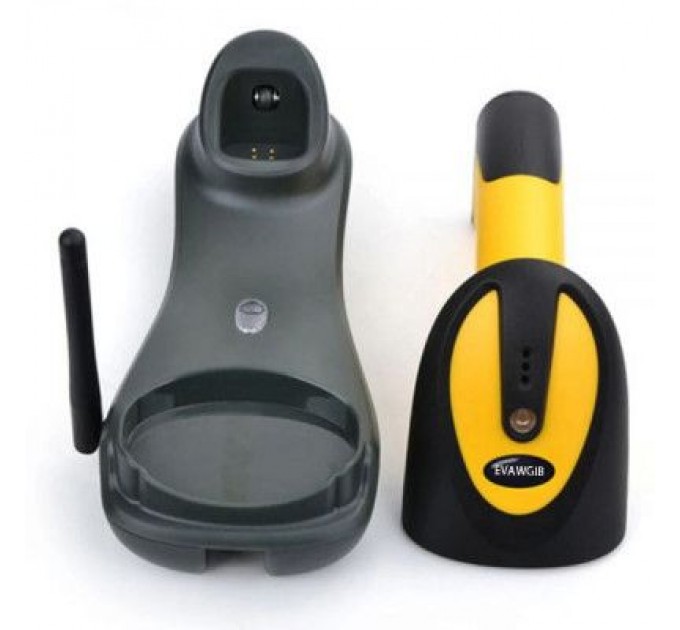 UKRMARK Сканер штрих-коду UKRMARK EV-W2503 2D, 433MHz, USB, IP64, stand, black/yellow (900769)