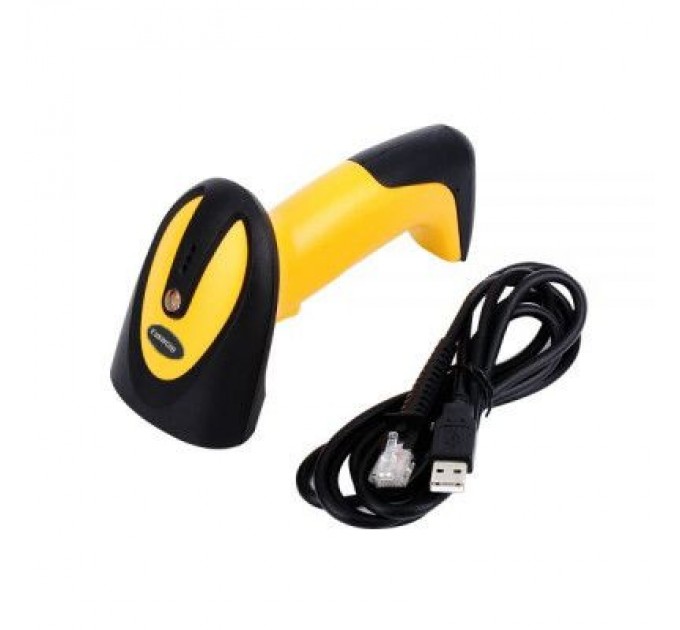 UKRMARK Сканер штрих-коду UKRMARK EV-W2503 2D, 433MHz, USB, IP64, stand, black/yellow (900769)