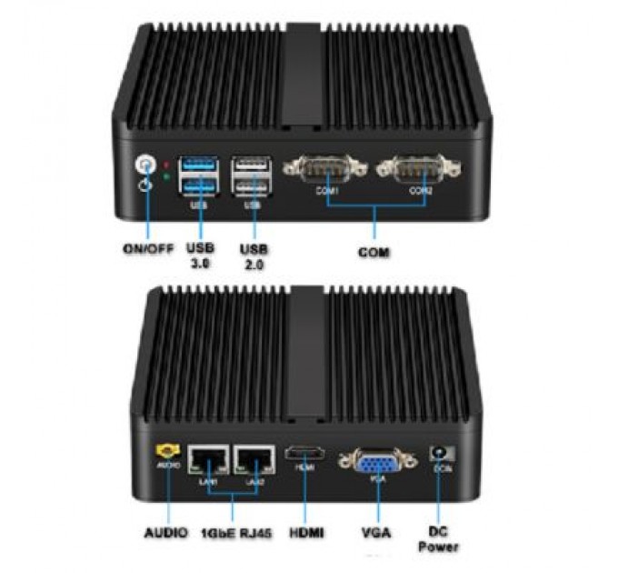 Syncotek Промисловий ПК Syncotek GOLE BOX-1 J4125/8GB/128GB SSD/USBx4/RS232x2/LANx2VGA/HDMI (S-PC-0089)