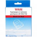 WWM Стрічка для принтера етикеток WWM для Epson LW-400/700 18mm х 8m Black-on-Red (WWM-SC18R)