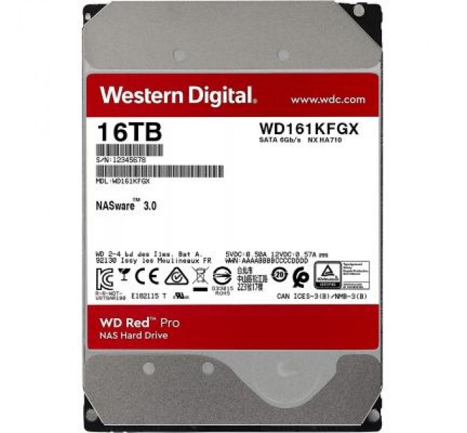 WD Жорсткий диск 3.5" 16TB WD (WD161KFGX)