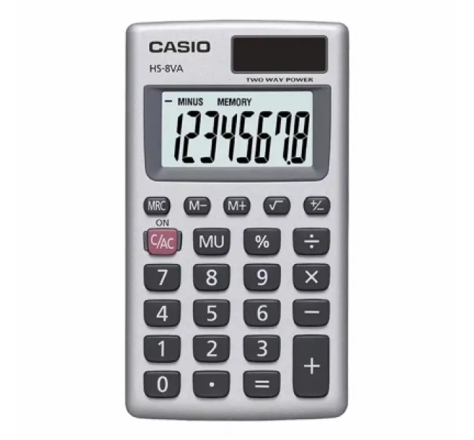 Casio Калькулятор Casio HS-8VA-W-E, сріблястий (CALC-CAS-HS-8VA-W-EP)