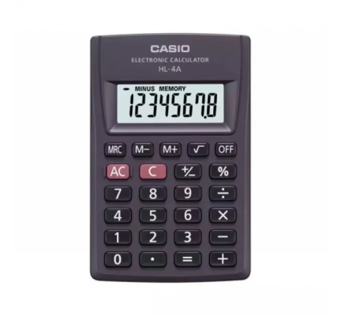 Casio Калькулятор Casio HL-4A-W-EP, чорний (CALC-CAS-HL-4A-W-EP)